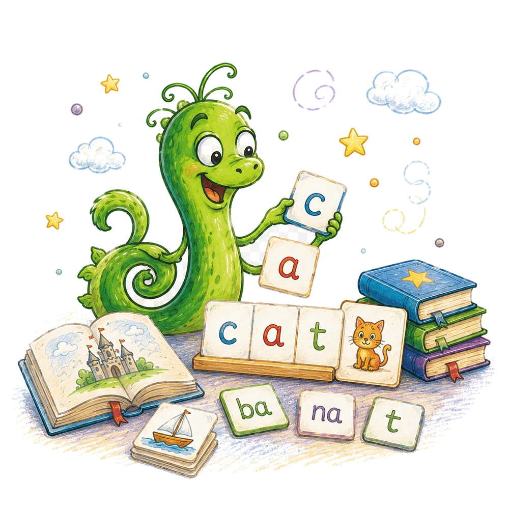 High-Frequency Word Practice in a Tiny Sentence
