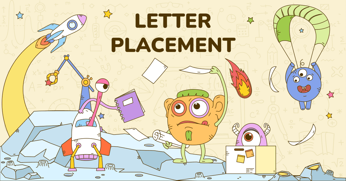 Letter Placement Worksheet Generator - BrainHunters Academy