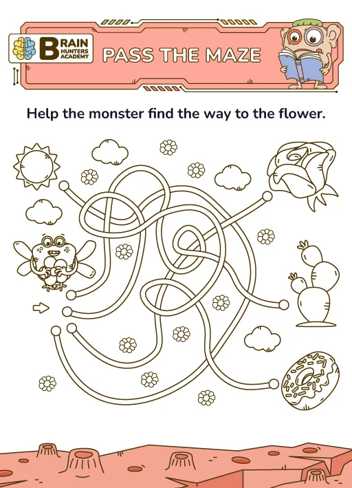 Preschool Printable Workbook: Maze 4