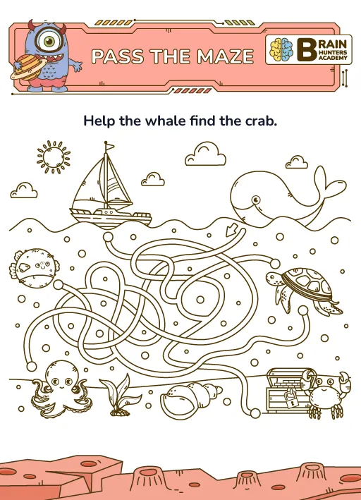 Preschool Printable Workbook: Maze 5