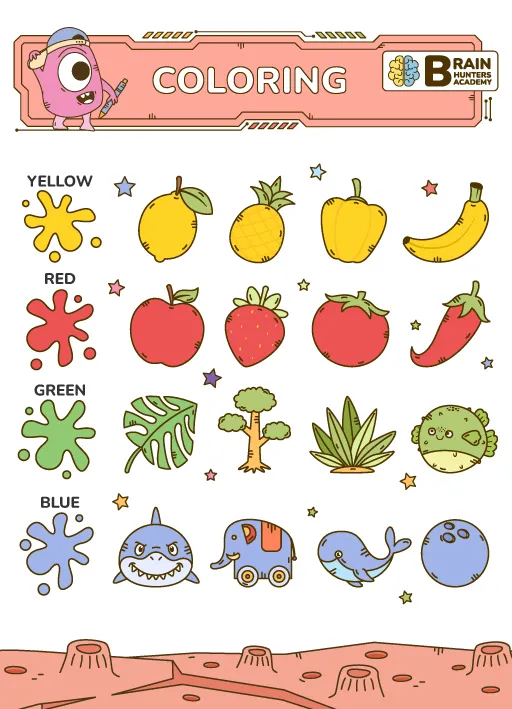Preschool Printable Workbook: Coloring 2