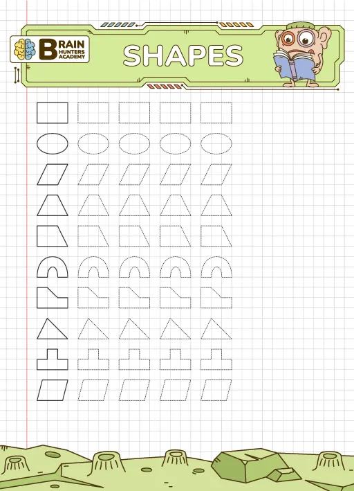 Preschool Printable Workbook: Shapes 4
