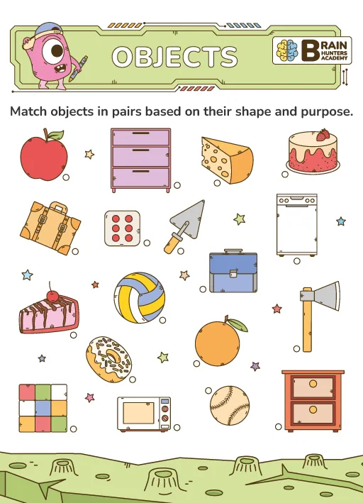 Preschool Printable Workbook: Objects 1