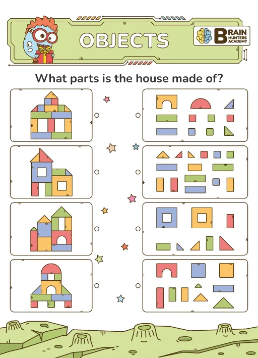 Preschool Printable Workbook: Objects 3