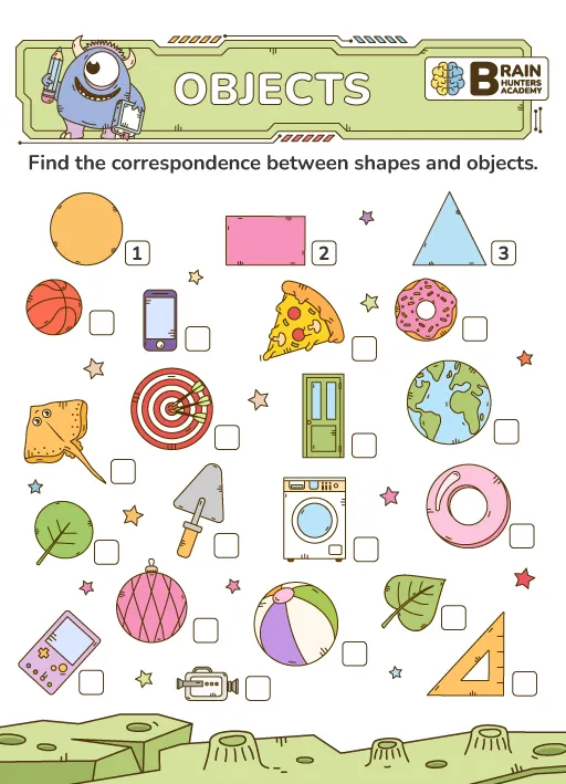 Preschool Printable Workbook: Objects 5