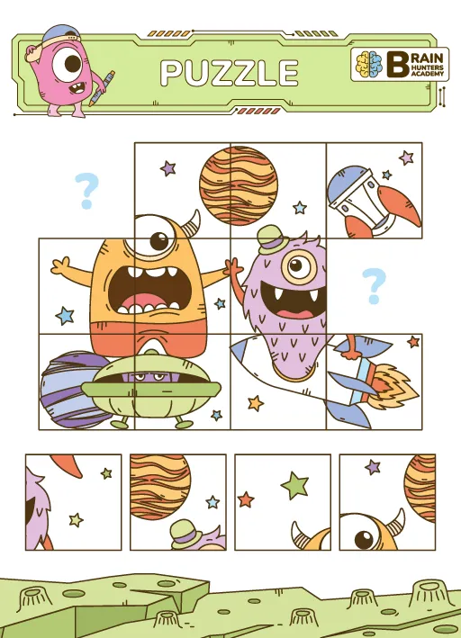 Preschool Printable Workbook: Puzzles 3