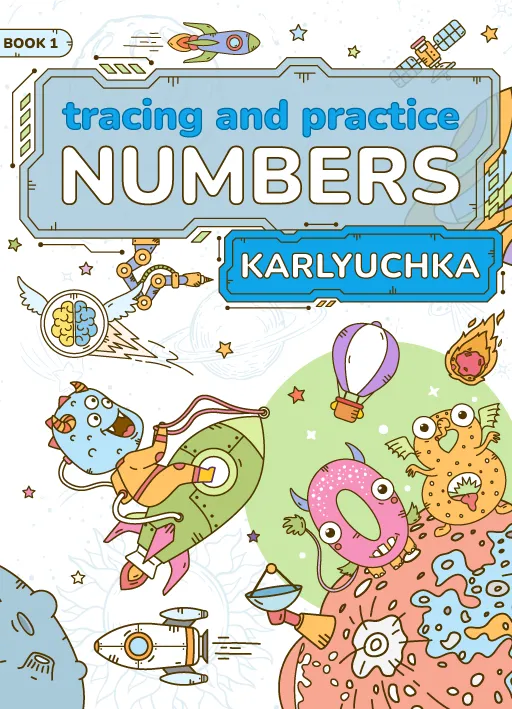 Preschool workbook: karlyuchka numbers tracing and practice