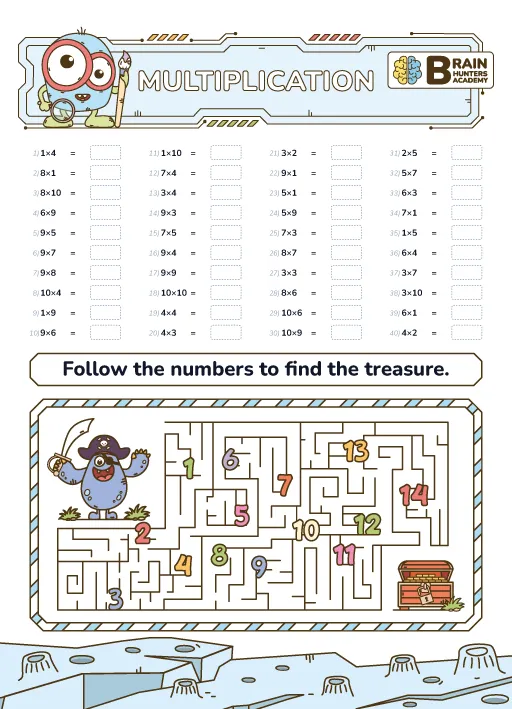 Preschool Printable Workbook: Math Multiplication Practice 1