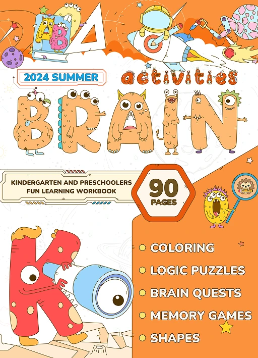 Summer Brain Activities Workbook for Preschoolers and Kindergarten: Fun Learning for Kids with Coloring, Logic Puzzles, Brain Quests and Social ... Activities for Preschoolers and Kindergarten)