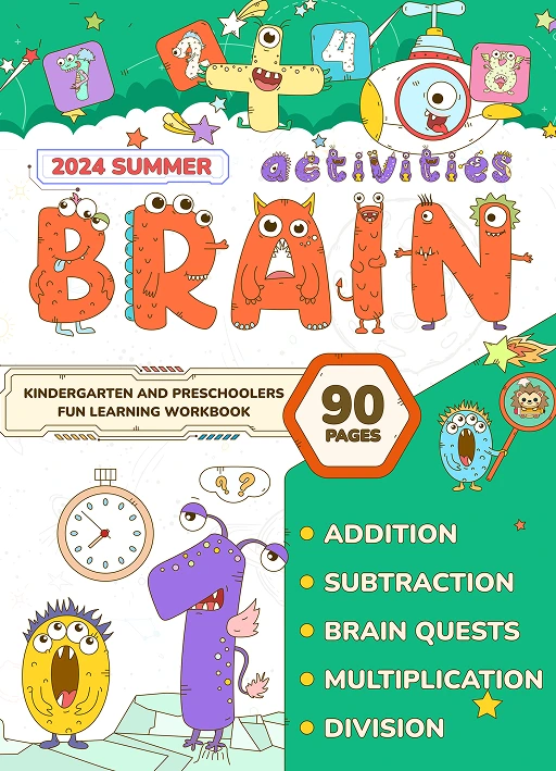 Summer Brain Activities Workbook for Preschoolers and Kindergarten: Fun Learning Activities for Kids - Includes Social Studies, Math, Addition, ... Activities for Preschoolers and Kindergarten)